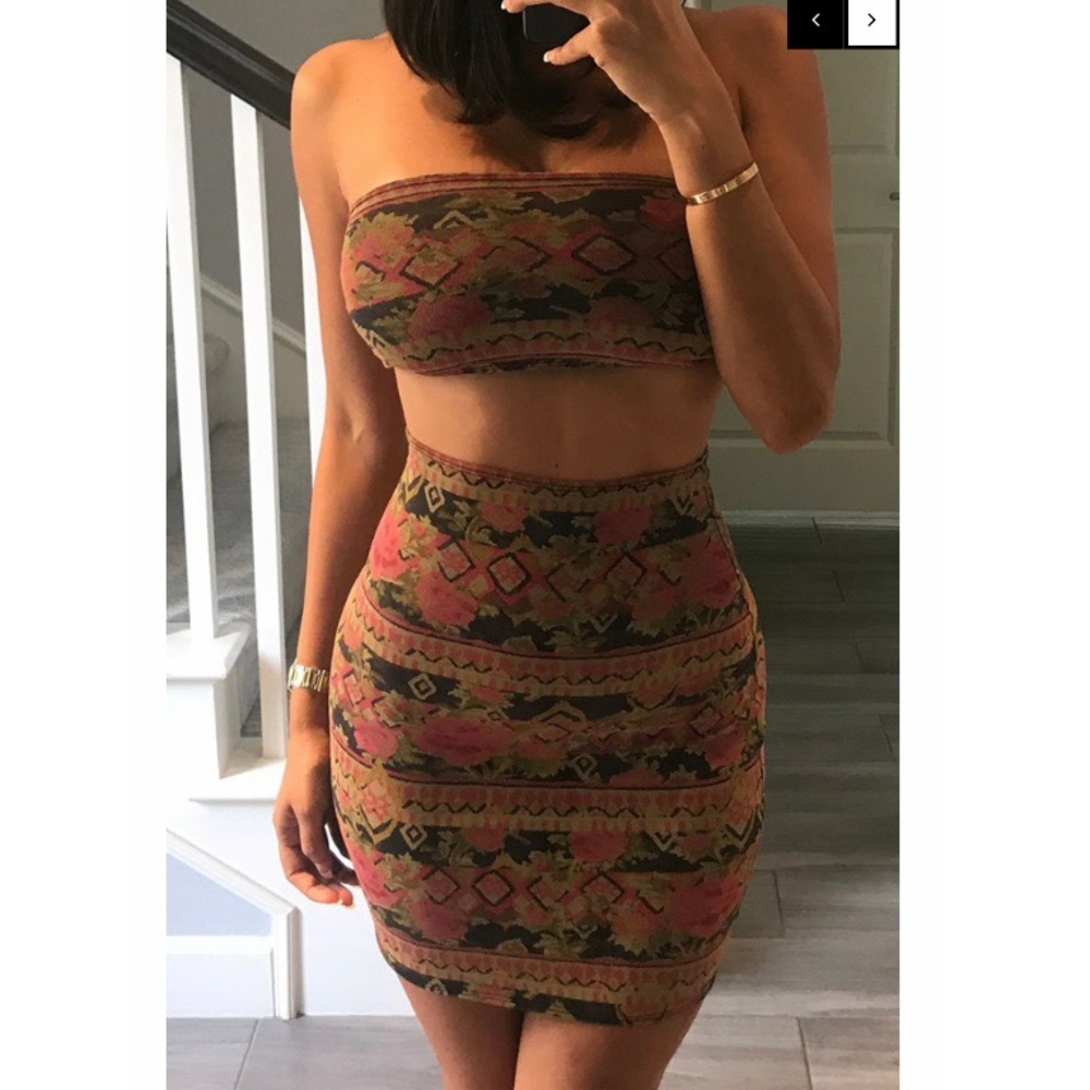 Mini Skirt and Bandeau Set